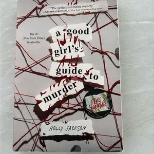 JACKSON White Paperback with Red Thread Design